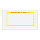5.5" x 10" Yellow Border "Hazardous Waste" Document Envelopes