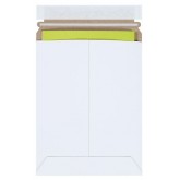 7" x 9" White Self-Seal Flat Mailers - 100 Count
