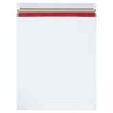 12.75" x 15" White Self-Seal Flat Mailers - 100 Count