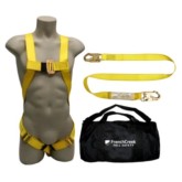 FrenchCreek 631-KIT Full Body Harness with 490A Lanyard and 208Z Carry Bag - Size Small-Medium