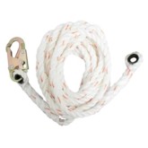 FrenchCreek 411-25 Polyblend Synthetic Rope Lifeline with Locking Snaphook and Thimble Opposite End - 25 foot