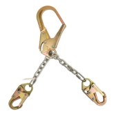 FrenchCreek 324-C Rebar Chain Positioning Assembly with Standard Snaps on Ends and 2 1/2″ Gated Rebar Snap at Center - 2 foot