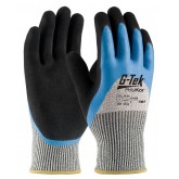 G-Tek Seamless Knit PolyKor Blended Glove with Acrylic Lining and Double-Dipped Latex Coated MicroSurface Grip - Large, ANSI A3