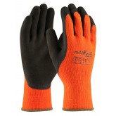 PowerGrab Thermo Hi-Vis Seamless Knit Acrylic Terry Glove with Latex MicroFinish Grip - Medium, Hi-Vis Orange