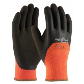 PowerGrab Thermo ? Hi-Vis Seamless Knit Acrylic Terry Glove with Latex MicroFinish Grip - Large, Hi-Vis Orange