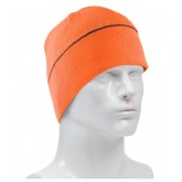 Hi-Vis Winter Beanie Cap with Reflective Stripe - Hi-Vis Orange