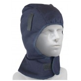 2-Layer Cotton Twill / Fleece Winter Liner with FR Treated Outer Shell - Shoulder Length, Blue