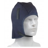 2-Layer Cotton Twill / Fleece Winter Liner with Mouthpiece and FR Treated Outer Shell - Mid Length, Blue
