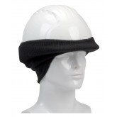 Rib Knit Hard Hat Tube Liner - Ears & Neck, Black
