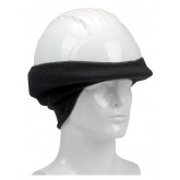 FR (Fire Resistant) Rib Knit Hard Hat Tube Liner - Ears & Neck, Black