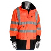 ANSI Type R Class 3 7-in-1 All Conditions Coat with Inner Jacket and Vest Combination - Orange, 2X Large