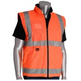 ANSI Type R Class 3 7-in-1 All Conditions Coat with Inner Jacket and Vest Combination - Orange, 2X Large