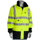 ANSI Type R Class 3 7-in-1 All Conditions Coat with Inner Jacket and Vest Combination - Yellow, 2X Large