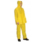Base25 Value 1 ply PVC Rainsuit with Bib Overalls - Yellow, Extra Large