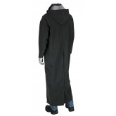 Base35 Premium 60" Polyester/PVC Duster Raincoat - Black, 4X Large