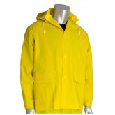Base35 Premium 3-Piece PVC Rainsuit with Bib Overalls - Yellow, Medium