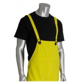 Base35 Premium 3-Piece PVC Rainsuit with Bib Overalls - Yellow, Medium