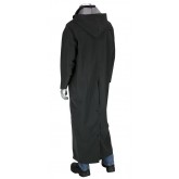 Base35FR Fire Resistant Treated 60" Duster Raincoat - Black, Extra Large