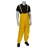 HydroFR Fire Resistant PVC Jacket with Hood, Bib Overalls and Face Shroud - Yellow, Extra Large