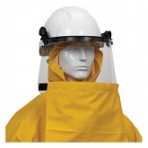 HydroFR Fire Resistant PVC Jacket with Hood, Bib Overalls and Face Shroud - Yellow, Extra Large