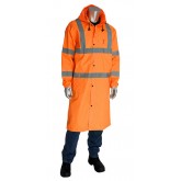 Viz ANSI Type R Class 3 Value All Purpose 48" Raincoat - Orange, 4X Large