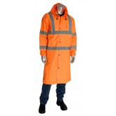 Viz ANSI Type R Class 3 Value All Purpose 48" Raincoat - Orange, Small