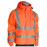 VizPLUS ANSI Type R Class 3 Heavy Duty Waterproof Breathable Jacket - Orange, 4X Large