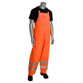 VizPLUS ANSI Class E Heavy Duty Waterproof Breathable Bib Overalls - Orange, 2X Large