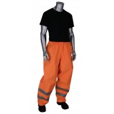 VizPLUS ANSI Class E Heavy Duty Waterproof Breathable Pants - Orange, Medium