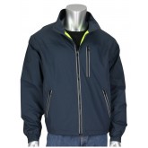 ANSI Type R Class 3 4-in-1 Reversible Dark Gray Bottom Multi-Seasonal Windbreaker with Detachable Sleeves - Yellow, Large