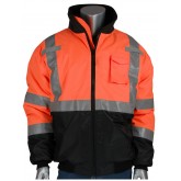 ANSI Type R Class 3 Value Black Bottom Bomber Jacket - Orange, 2X Large