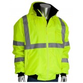 ANSI Type R Class 3 Value Bomber Jacket with Zip-Out Fleece Liner - Yellow, 3X Large