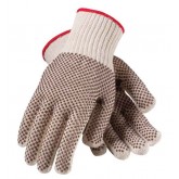 Regular Weight Shell Double Side PVC Dots Gloves - Large