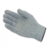Seamless Gray Medium Weight Cotton/Polyester Gloves - Large