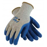 G-Tek GP Premium Seamless Knit Cotton / Polyester Glove with Latex Coated Crinkle Grip on Palm & Fingers - Medium, Dozen