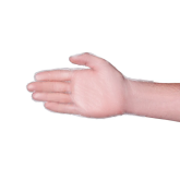 Vanguard A43M13 Food Grade Disposable Polyethylene Glove with Embossed Grip - Large, 100ct
