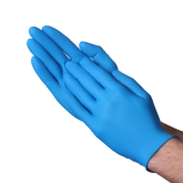 Vanguard A11A12 Disposable Nitrile Powder Free Blue Medical Grade Gloves - 3.5 mil, Medium