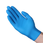 Vanguard A11A12 Disposable Nitrile Powder Free Blue Medical Grade Gloves - 3.5 mil, Medium