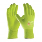 MaxiFlex Ultimate Hi-Vis Seamless Knit Nylon Lycra Glove with Nitrile Coated Micro-Foam Grip - Yellow, Large