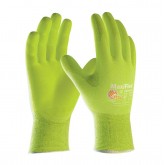 MaxiFlex Ultimate Hi-Vis Seamless Knit Nylon Lycra Glove with Nitrile Coated Micro-Foam Grip - Yellow, Extra Large
