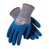 MaxiFlex Comfort Seamless Knit Cotton, Nylon & Lycra Glove with Nitrile Coated Micro-Foam Grip - Blue & Gray, Small