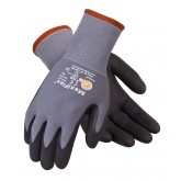MaxiFlex Ultimate Seamless Knit Nylon Lycra Glove with Nitrile Coated Micro-Foam Grip - Gray & Black, Large
