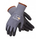 MaxiFlex Ultimate Seamless Knit Nylon Lycra Glove with Nitrile Coated Micro-Foam Grip - Gray & Black, Medium