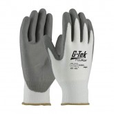 G-Tek Seamless Knit PolyKor Blended Glove with Polyurethane Coated Smooth Grip on Palm & Fingers - Large