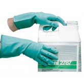 Green Short Sleeve Unlined Nitrile Glove - Large