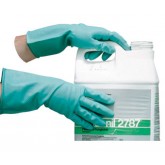 Green Short Sleeve Unlined Nitrile Glove - Small