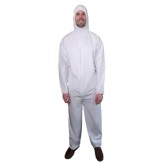 Vanguard BC29B13 ArmorGuard Microporous Coveralls with Hood and Elastic Wrists and Ankles - Large