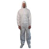 Vanguard BC20B13 ArmorGuard Microporous Coveralls with Hood, Boots and Elastic Wrists and Ankles - Large