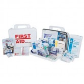 Class A Bulk 25 Person Food Service First Aid Kit with Blue Bandages and Poly Case