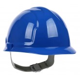Safety Works Cap Style HDPE Shell Hard Hat with Wheel Ratchet Adjustment - Blue